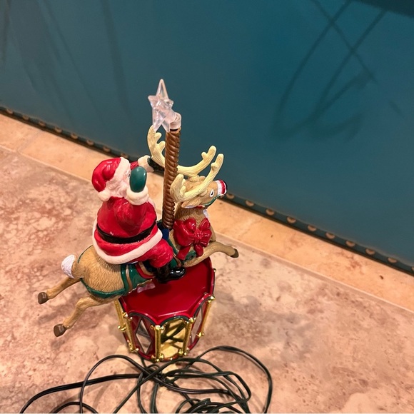 Vintage 1997 Mr. Christmas Santa Carousel Tree Top topper - Picture 7 of 8